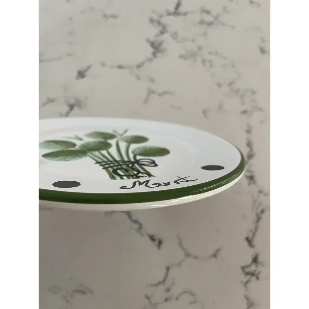 Made in Portugal Gold Creations 8” “Mint” Tidbit Dish